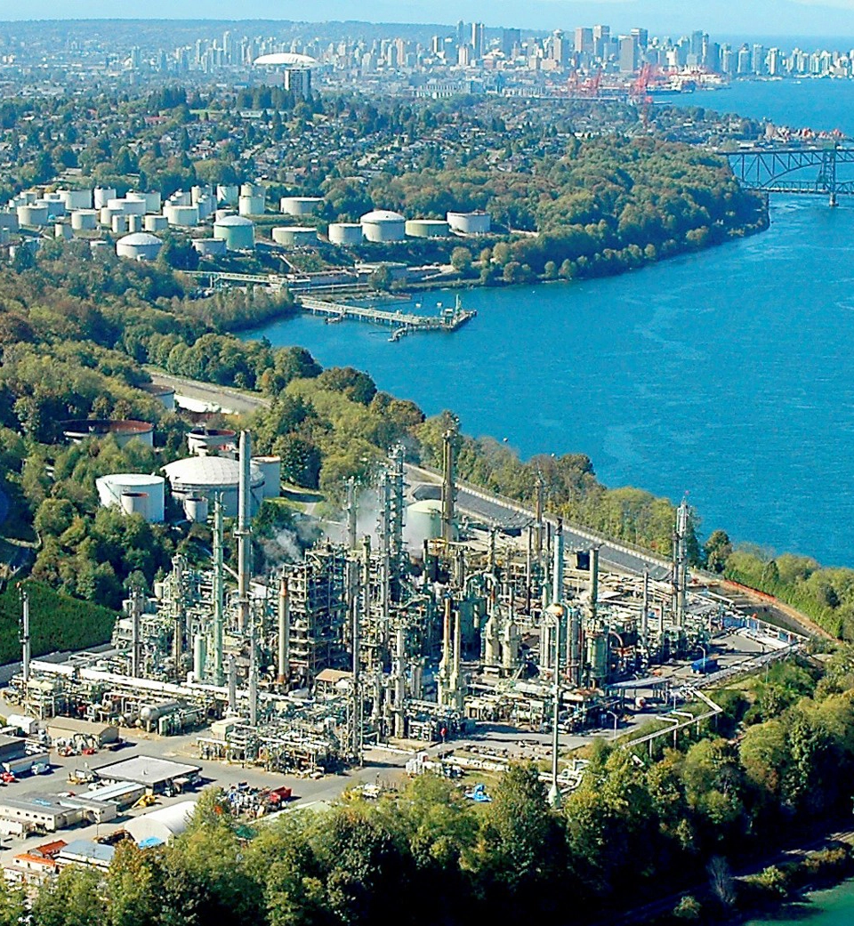 Burnaby Refinery city scape