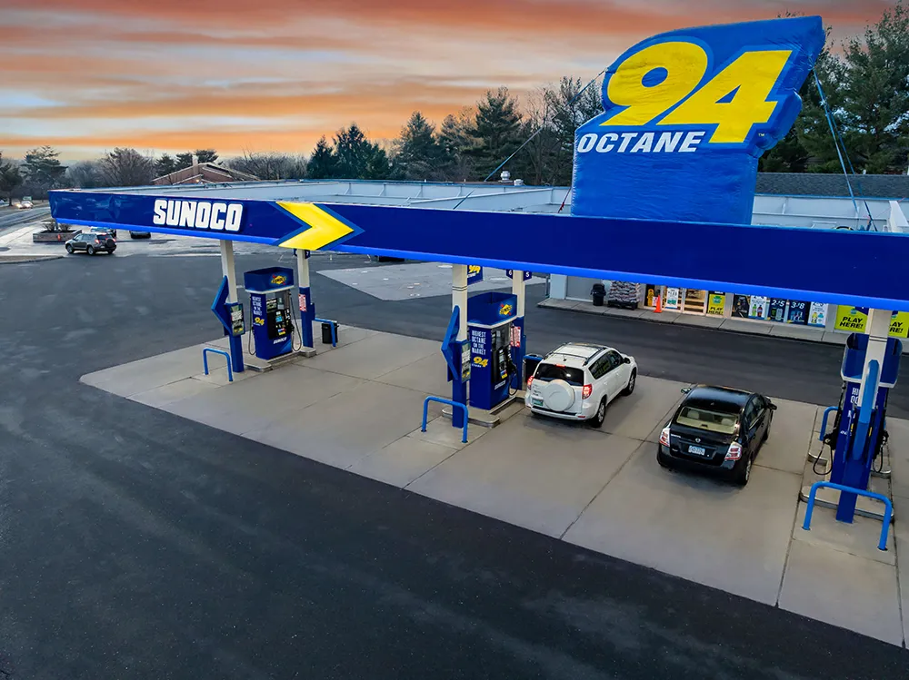 Sunoco branded fuel truck on highway
