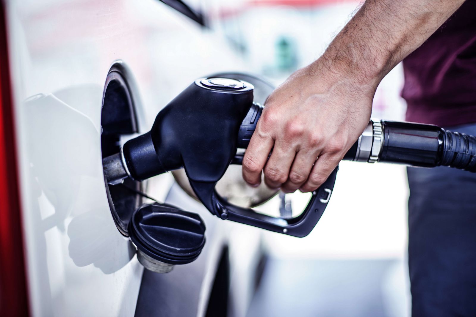 Man fulling tank with fuel
