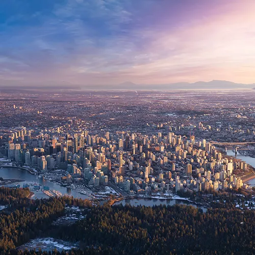 aerial view of Vancouver