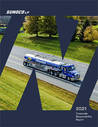 Sunoco tanker truck on Corporate Responsibility Report cover