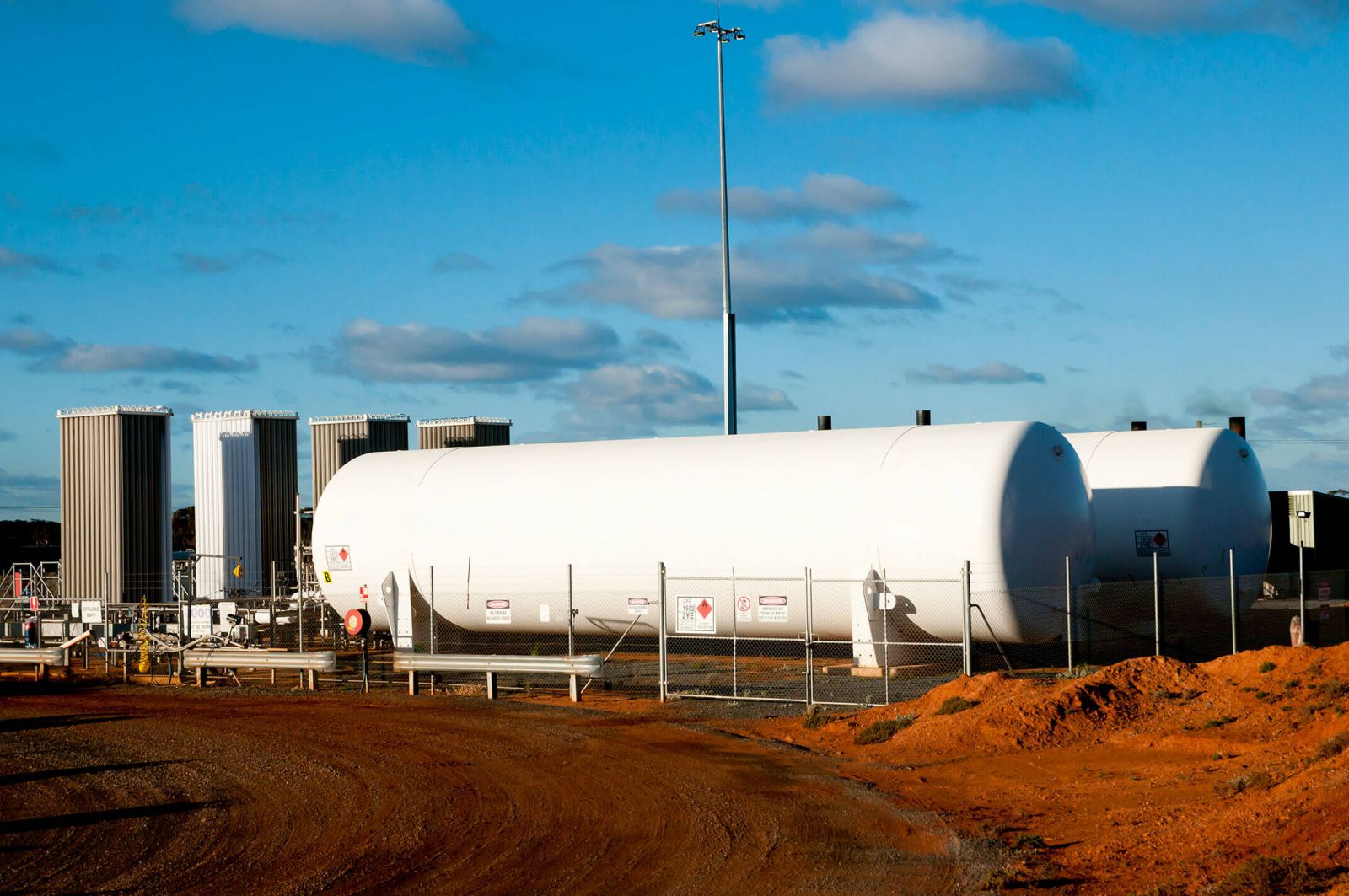 Fuel stored in industrial tanks