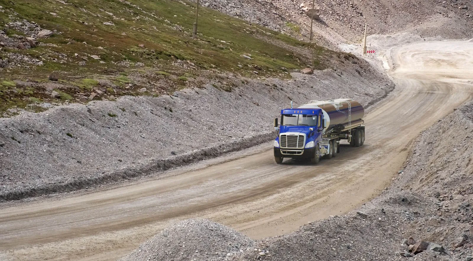 Diesel truck driving off road
